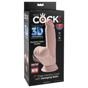 KING COCK WITH SWINGING BALLS TAN